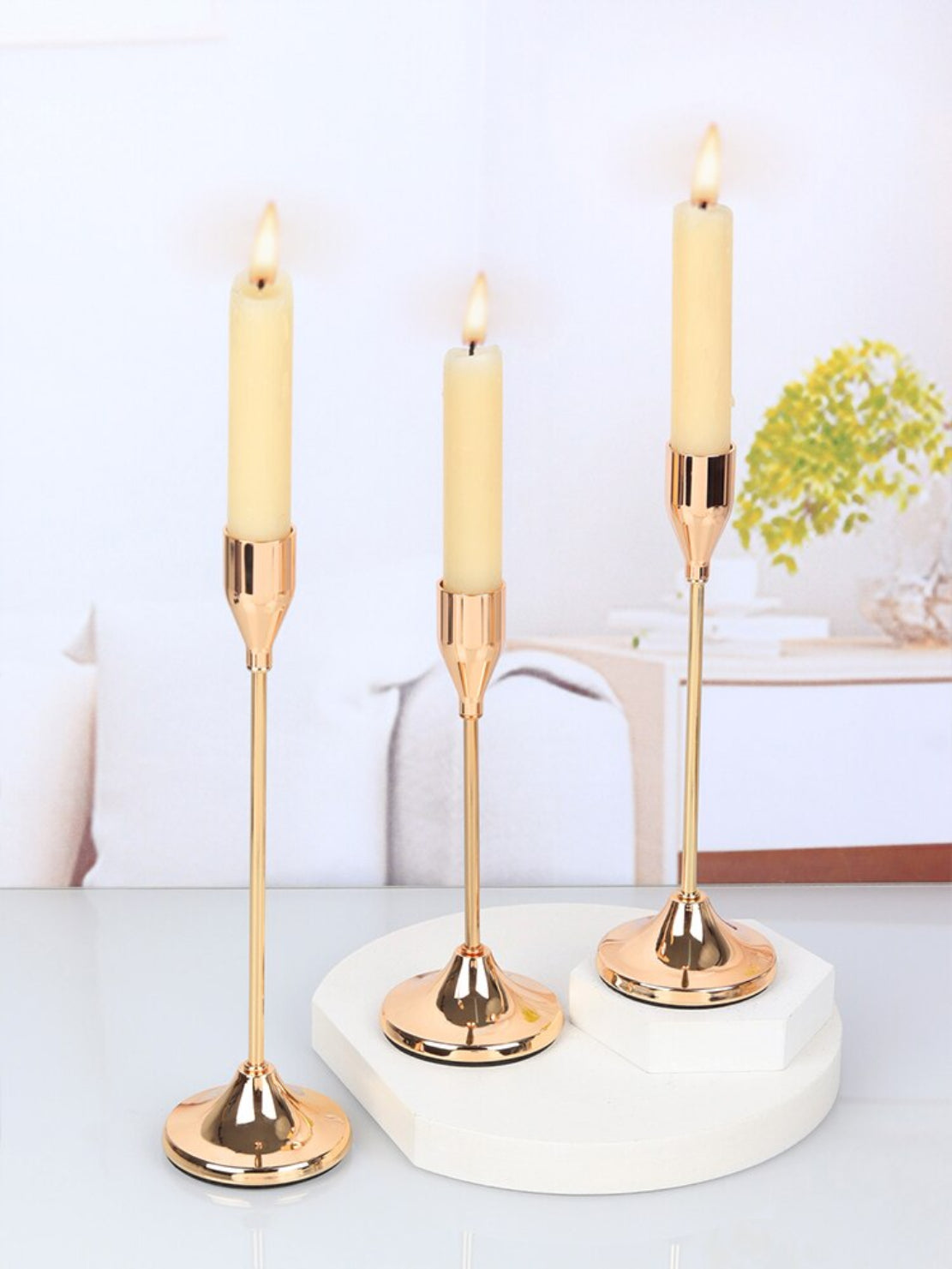 Decorative Metal Candle Holder Set Of 3 / Ruchi
