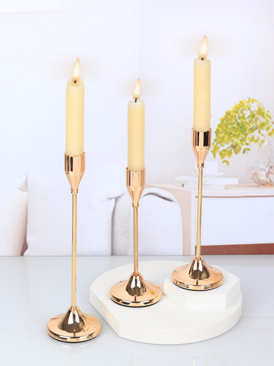 Decorative Metal Candle Holder Set Of 3 / Ruchi