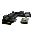 Power Reclining Leather Sectional Sofa With LED / Ruchi