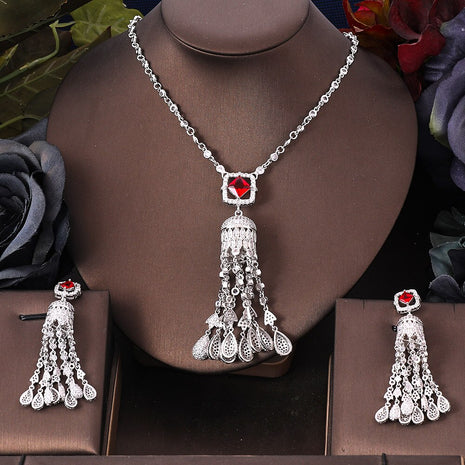 3 Piece Metal Bridal Jewelry Set / Ruchi