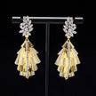 Zirconia Dangle Drop Metal Earrings / Ruchi