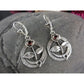 1 Pair Of Leaf Design Crystal Metal Drop Earrings / Ruchi