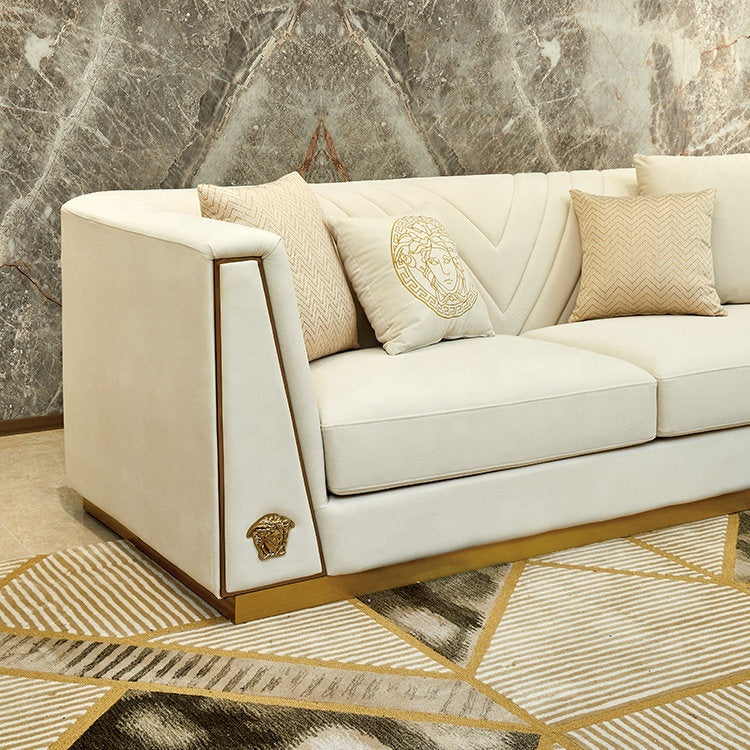 Royal Comfort Logo Designed 1-2-3 Fabric Sofa Set / Ruchi