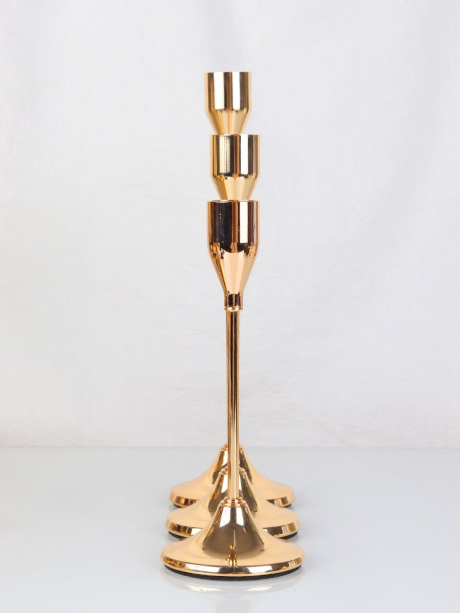 Decorative Metal Candle Holder Set Of 3 / Ruchi