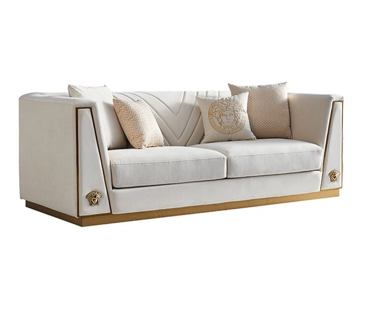 Royal Comfort Logo Designed 1-2-3 Fabric Sofa Set / Ruchi