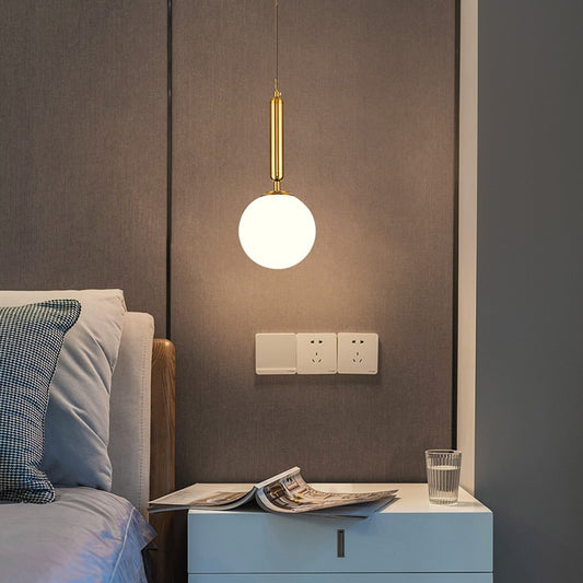Round Glass Hanging Pendant Light / Ruchi
