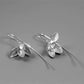 1 Pair Retro Flower Petal Metal Drop Earrings / Ruchi