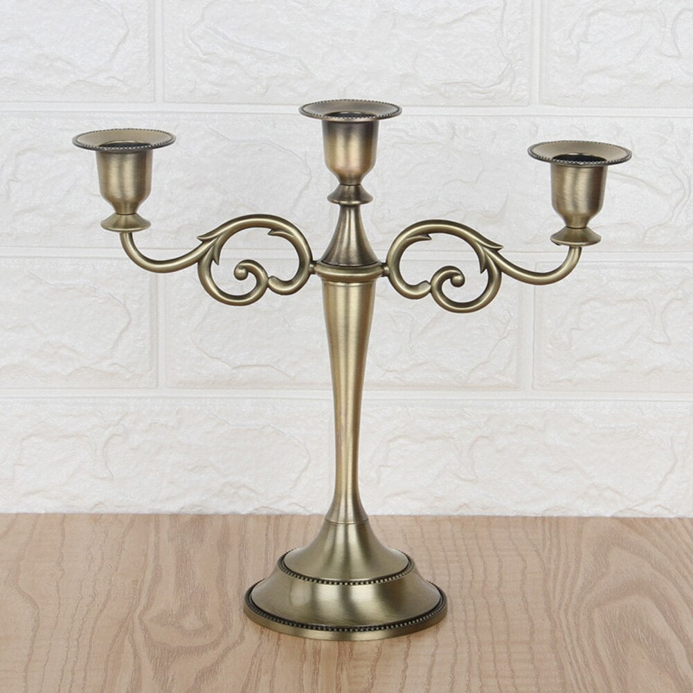 Vintage Metal Candle Holder Centerpiece / Ruchi