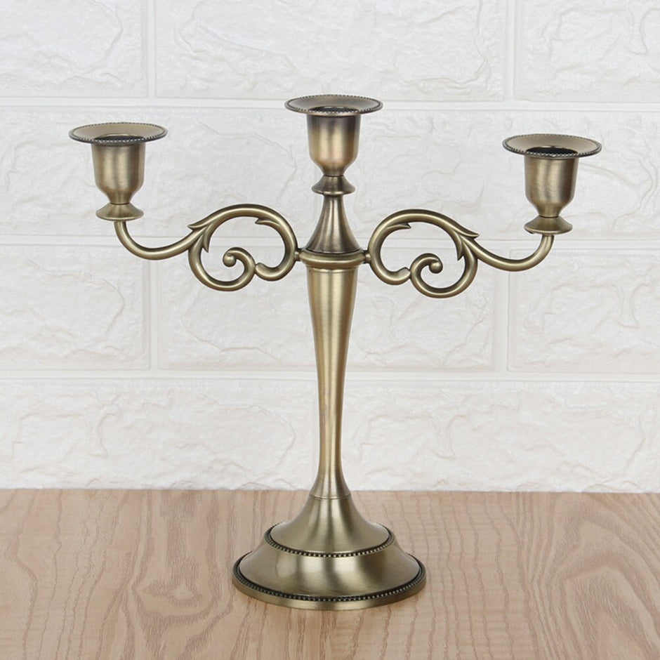 Vintage Metal Candle Holder Centerpiece / Ruchi