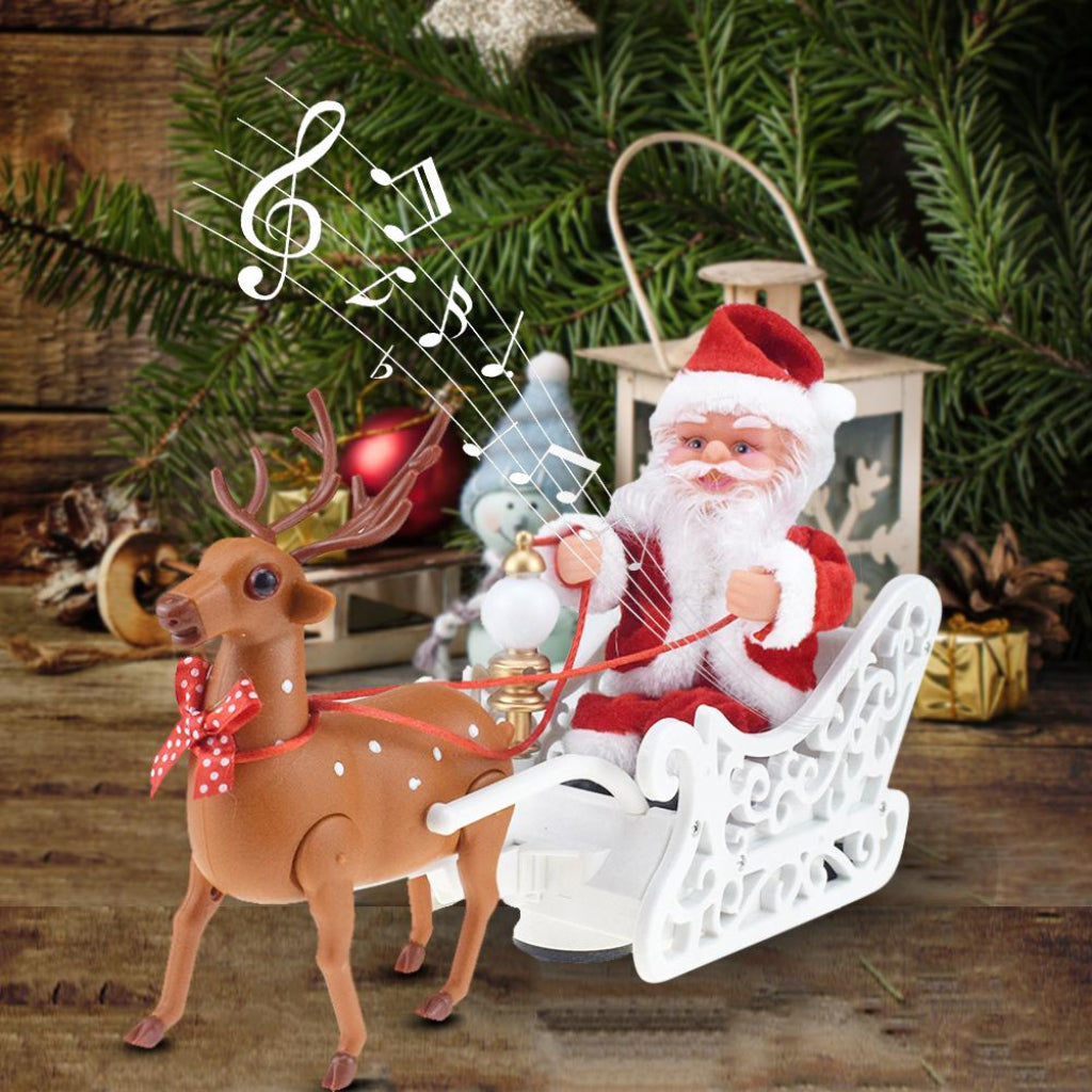 Santa Claus Elk Sled Electric Toy / Ruchi
