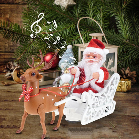 Santa Claus Elk Sled Electric Toy / Ruchi