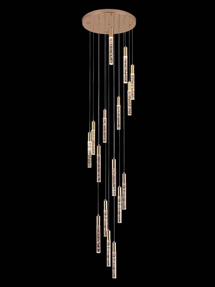 Elegant Bubble Tube Design Golden Pendant Light / Ruchi
