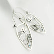 Lotus Flower Design Silver Metal Earrings / Ruchi
