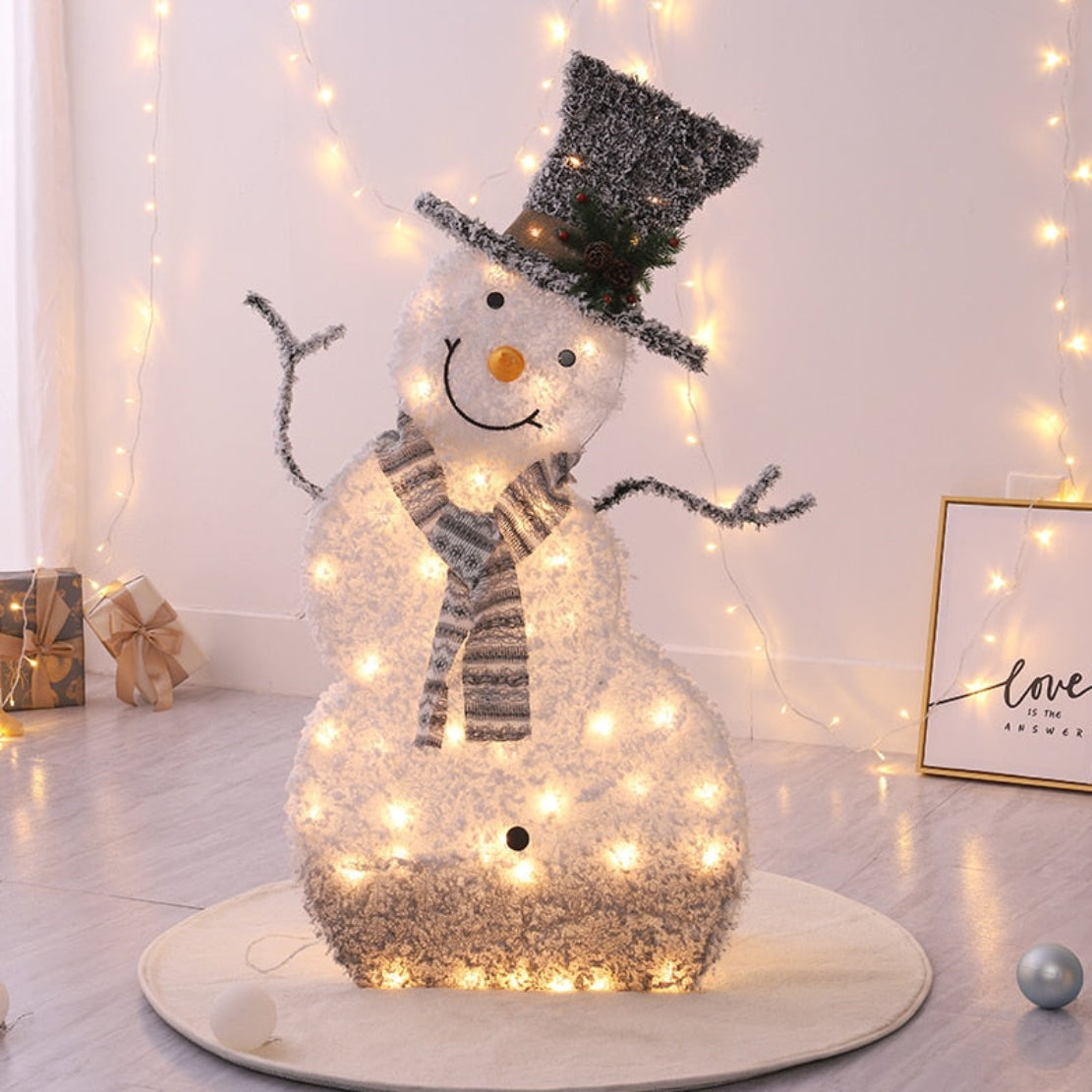 Christmas Snowman Metal Decorations With LED / Ruchi