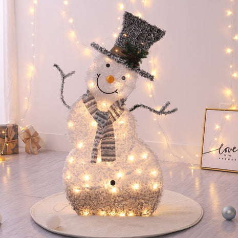 Christmas Snowman Metal Decorations With LED / Ruchi