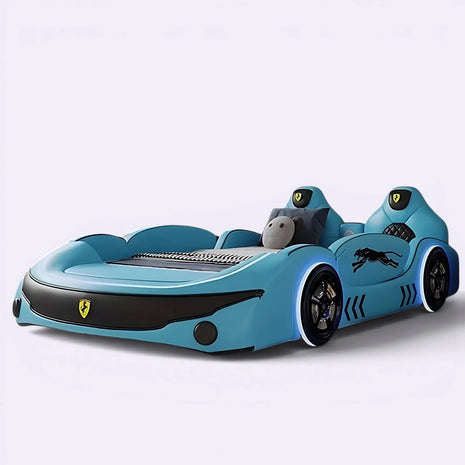 Children's LED Leather Car Bed with Speaker / Ruchi