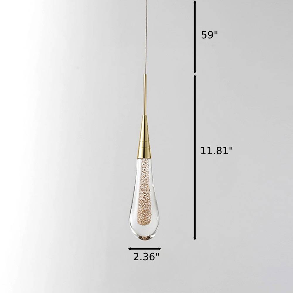 1 Piece Crystal Raindrop Design LED Pendant Light / Ruchi