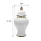 Ginger Jar Style Ceramic White Flower Vase With Lid / Ruchi