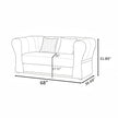 Minimalist Velvet Upholstered 3 Pcs Maroon Sofa Set