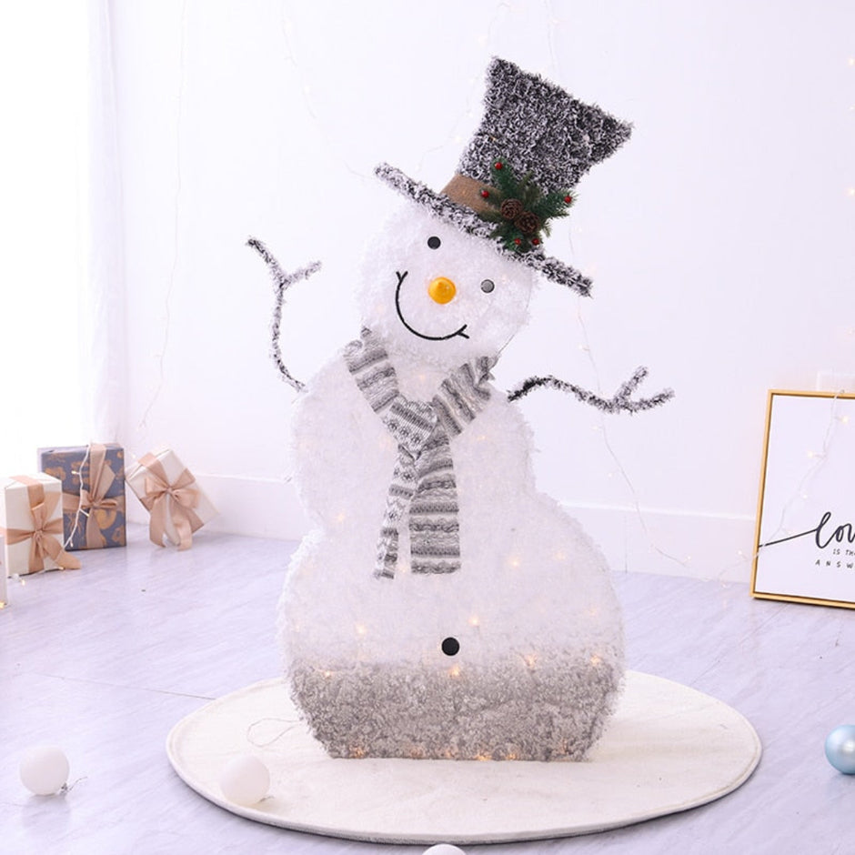 Christmas Snowman Metal Decorations With LED / Ruchi