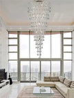 Modern LED Crystal Chandelier For Staircase / Ruchi