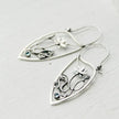 Lotus Flower Design Silver Metal Earrings / Ruchi