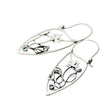 Lotus Flower Design Silver Metal Earrings / Ruchi