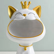 Endearing Laughing Cat Resin Statue / Ruchi