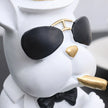 Charming Dog Statue With Metal Tray / Ruchi