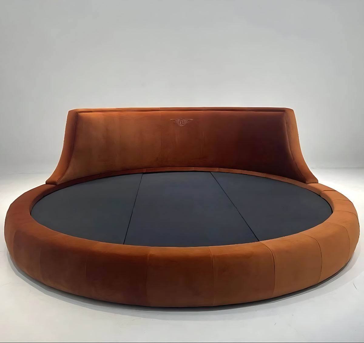 Modern Velvet Upholstered Round Bed / Ruchi