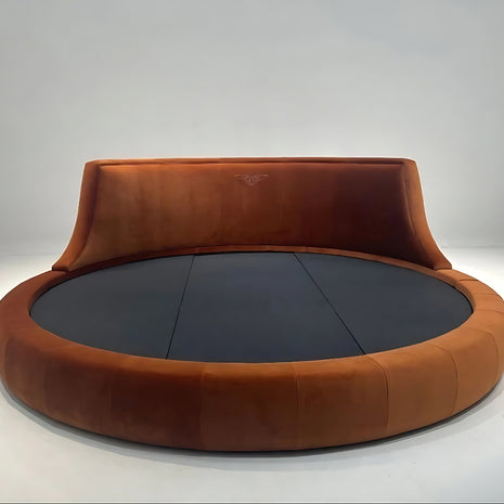 Modern Velvet Upholstered Round Bed / Ruchi