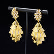 Zirconia Dangle Drop Metal Earrings / Ruchi