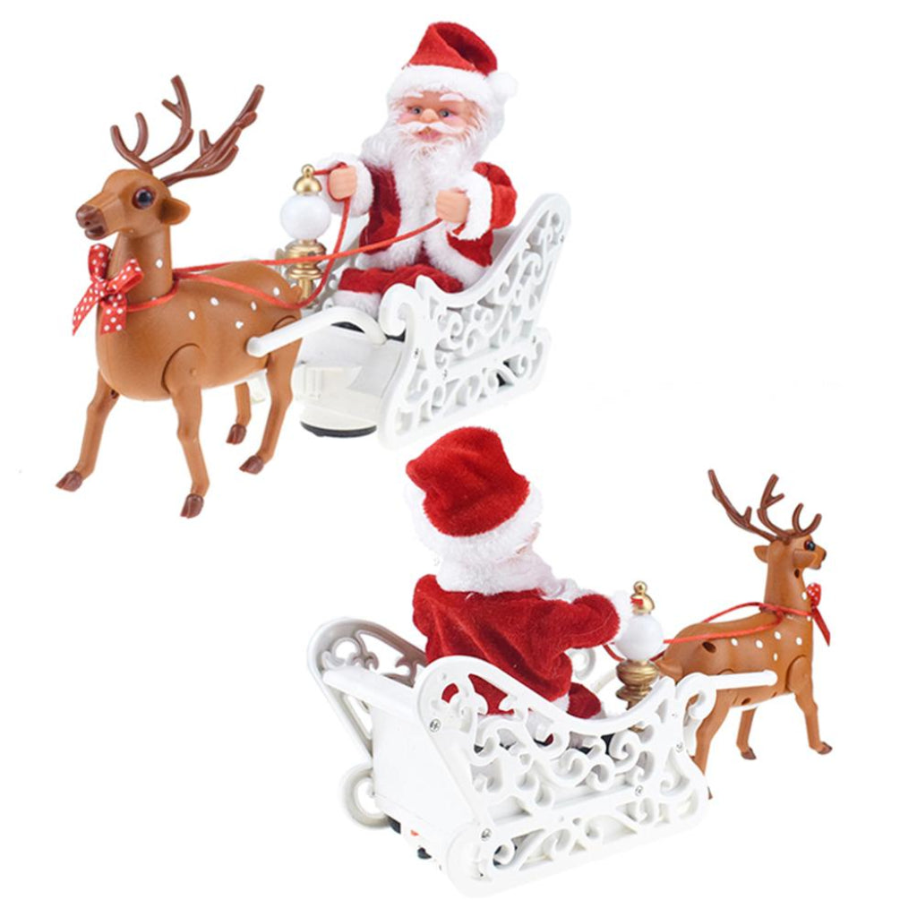 Santa Claus Elk Sled Electric Toy / Ruchi