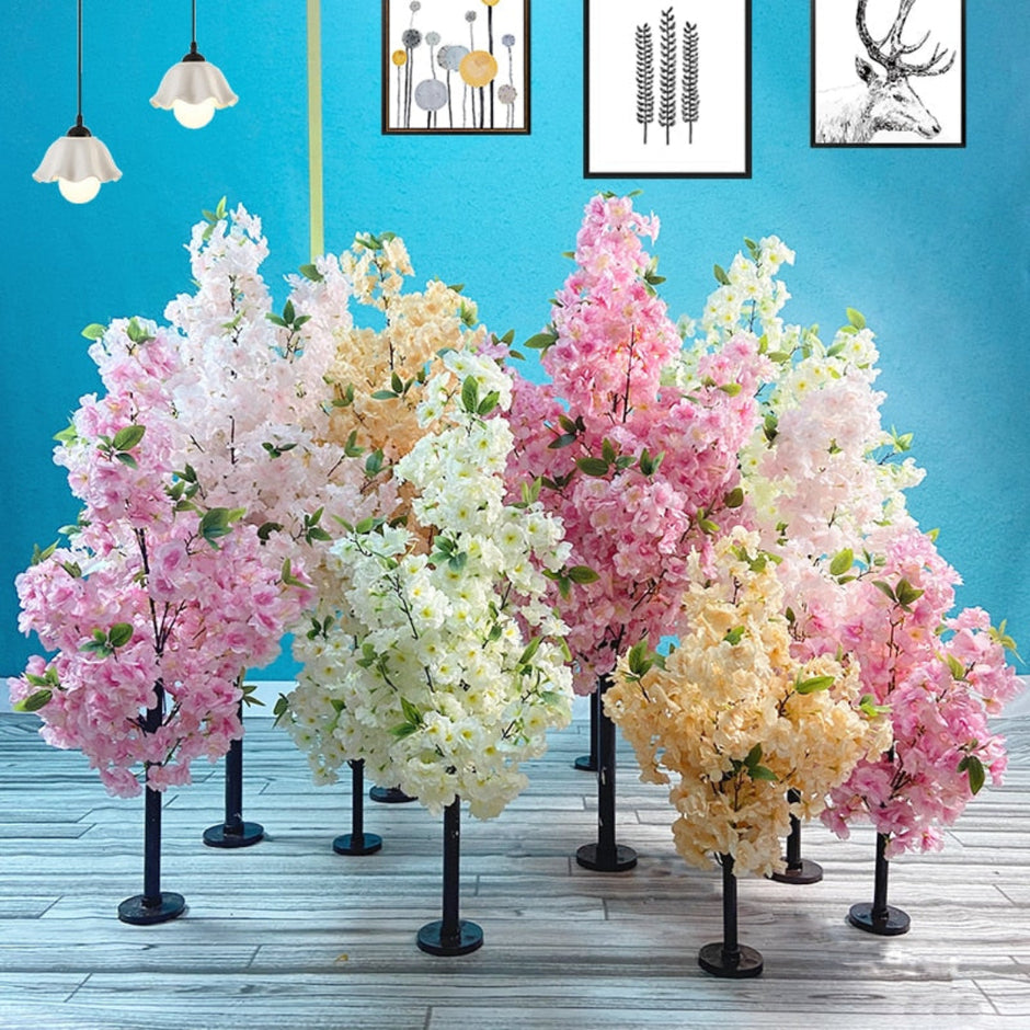 Artificial Silk Petals Cherry Tree For Home Decor / Ruchi