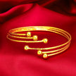 Golden Metal Cuff Bangle And Ring Set / Ruchi