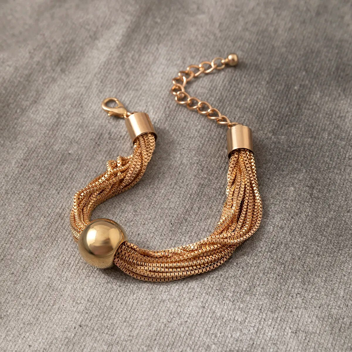 Chunky Multilayer Beaded Chain Bracelet / Ruchi