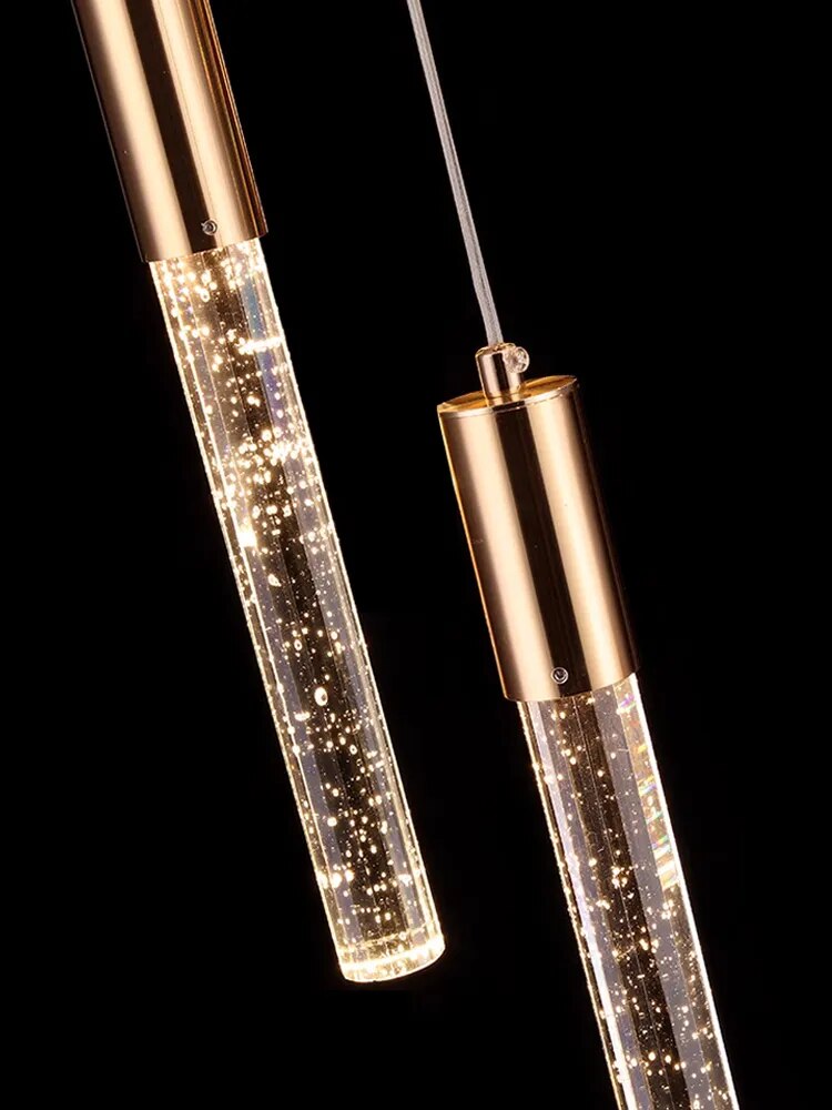 Elegant Bubble Tube Design Golden Pendant Light / Ruchi