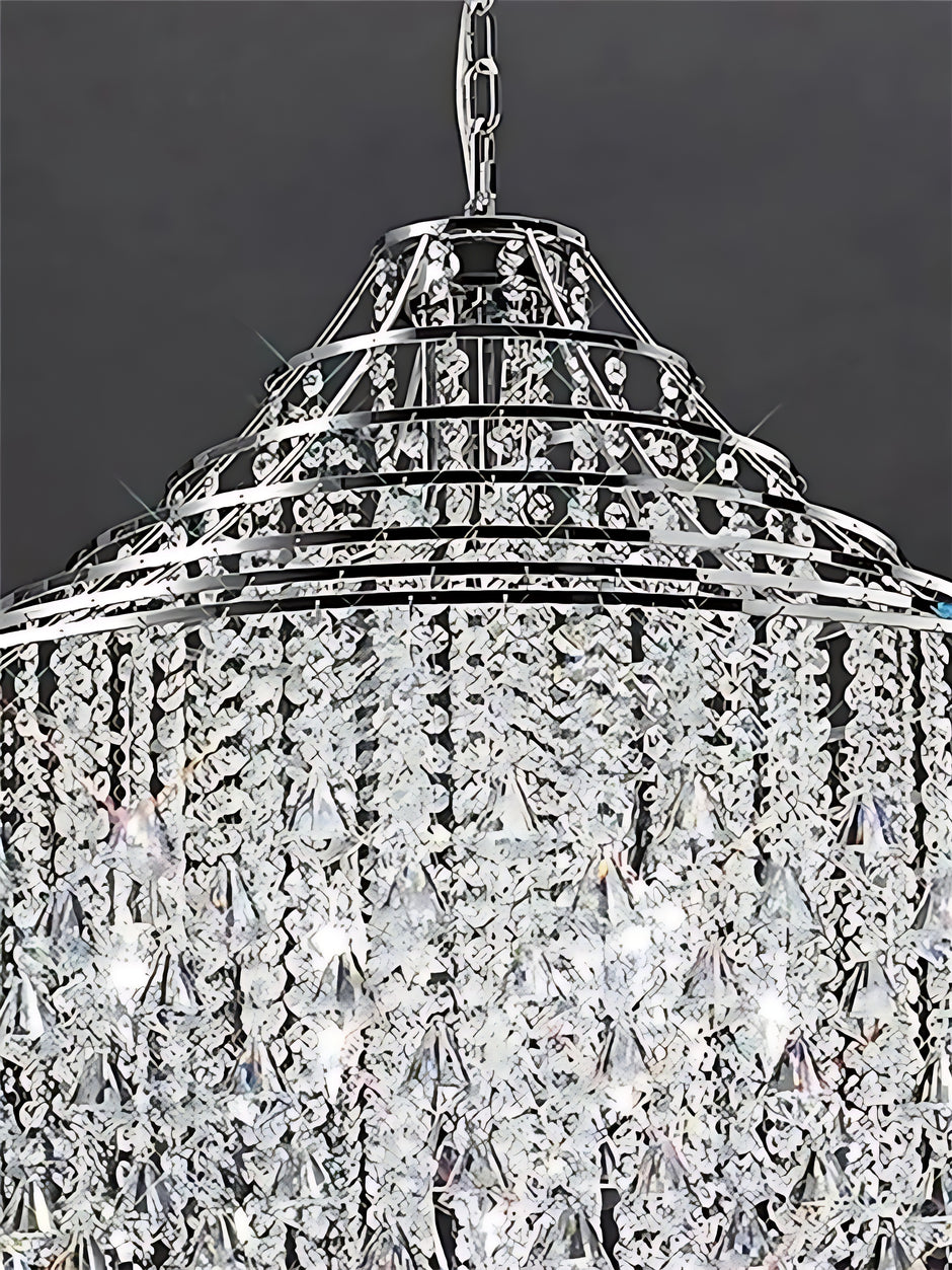 Modern LED Crystal Chandelier For Staircase / Ruchi