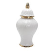 White Ceramic Ginger Jar Vase / Ruchi 