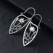 Lotus Flower Design Silver Metal Earrings / Ruchi