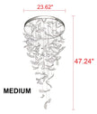 Modern Long Leaf Style LED Chandelier / Ruchi