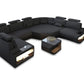 U-shaped LED Leather Sectional Sofa