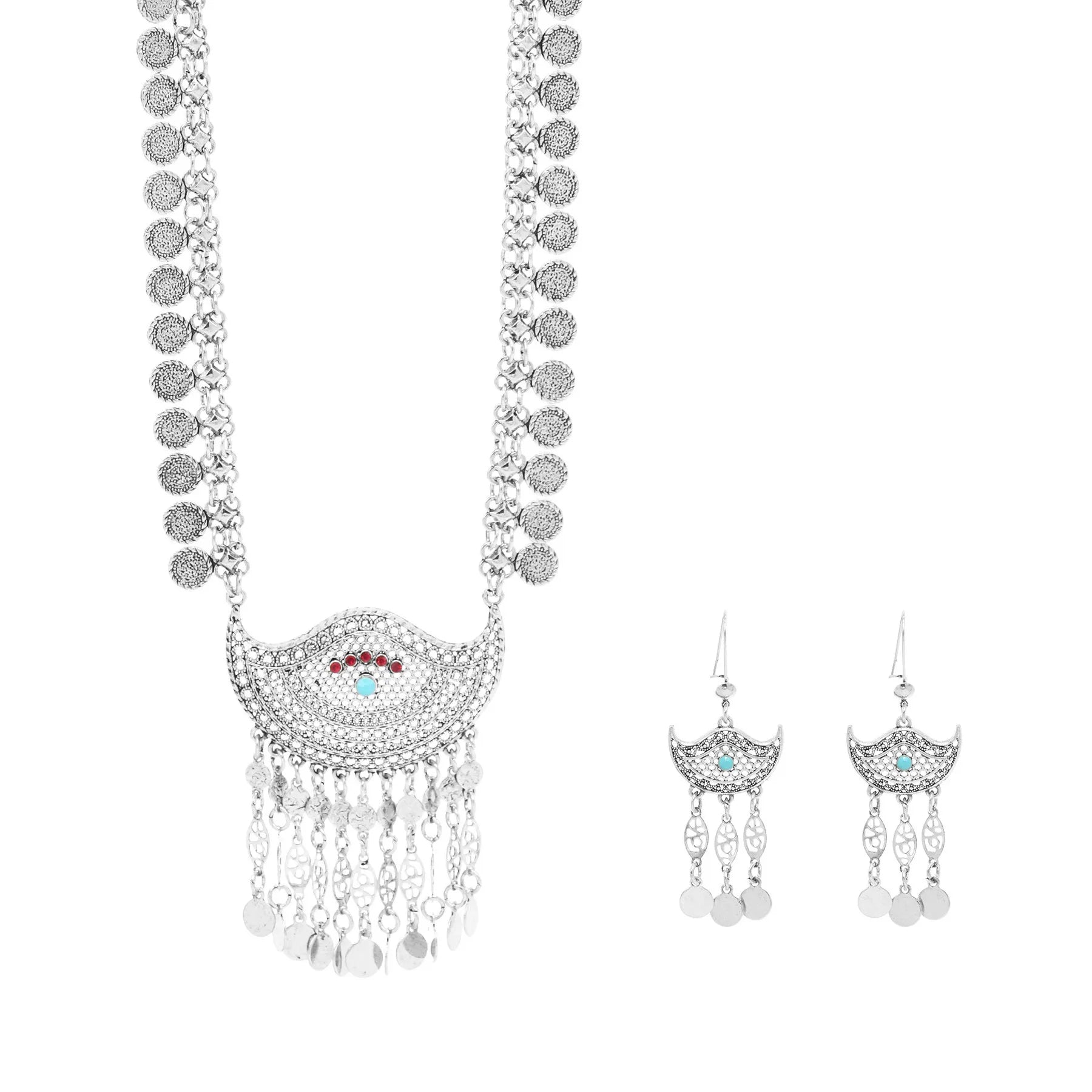 Bohemian Earrings And Necklace Set / Ruchi