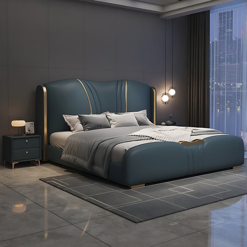 Modern Luxury Leather Bed / Ruchi