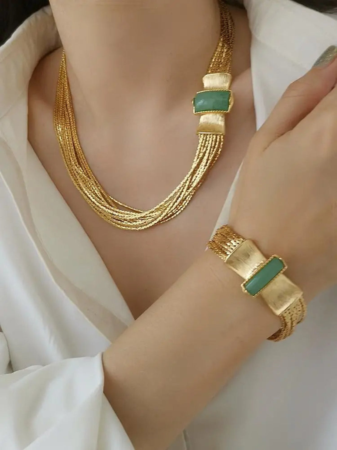 Layered Aventurine Stone Bracelet / Ruchi
