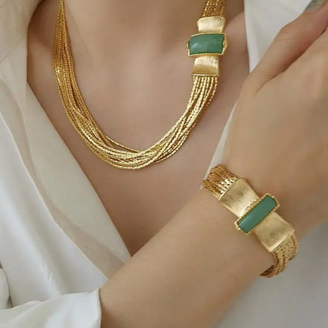Layered Aventurine Stone Bracelet / Ruchi