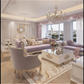 Europian Button-tuffted Fabric Sofa Set