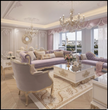 European Button-tufted Fabric Sofa Set / Ruhi 