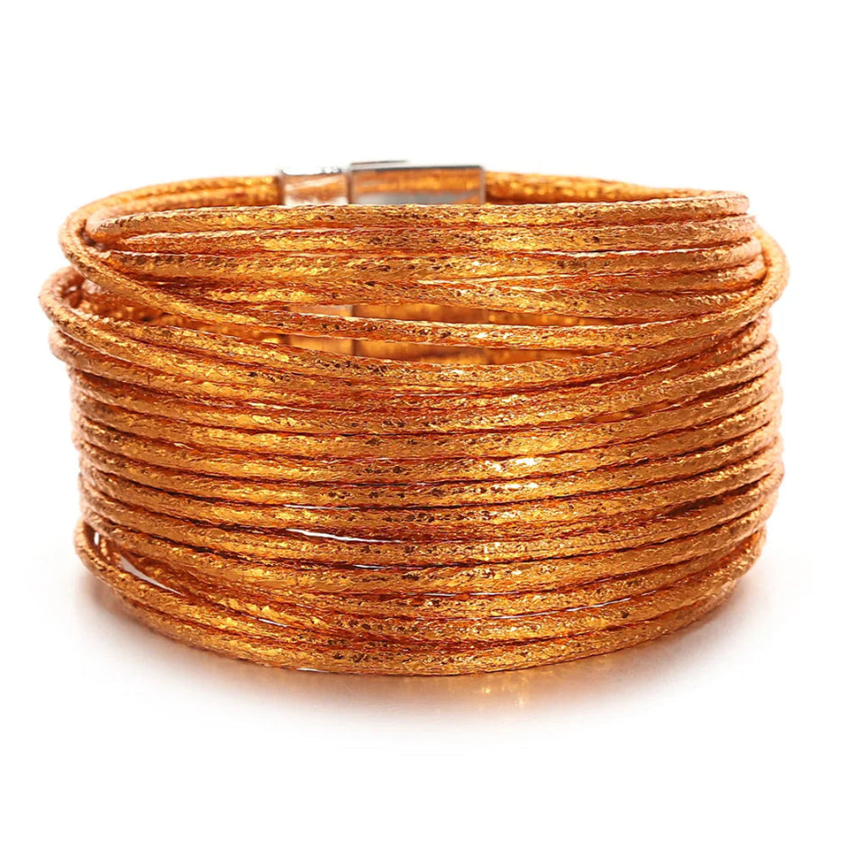 Glittery Leather Bracelet For Women