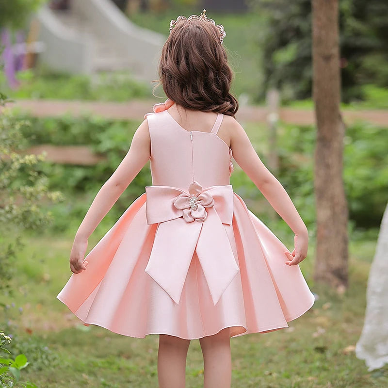 Modern Princess Flower Decorated Kids Party Wear / Ruchi